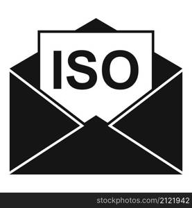 Standard iso mail icon simple vector. Policy quality. Compliance business. Standard iso mail icon simple vector. Policy quality