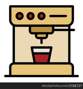 Standart coffee machine icon. Outline standart coffee machine vector icon color flat isolated. Standart coffee machine icon color outline vector