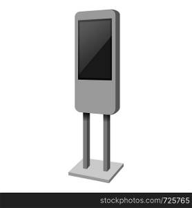 Standing display mockup. Realistic illustration of standing display vector mockup for web. Standing display mockup, realistic style