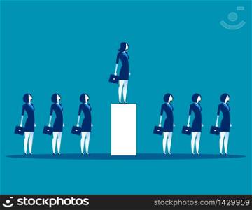 Standing out from the crowd business. Concept business vector illustration. Flat business character, Cartoon style design.
