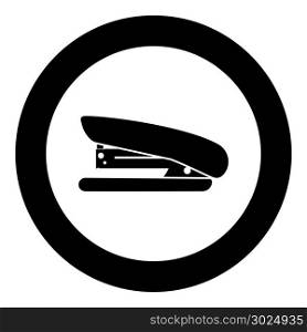 Stapler icon black color in circle vector illustration isolated