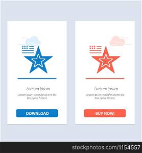 Star, American, Flag, Usa Blue and Red Download and Buy Now web Widget Card Template