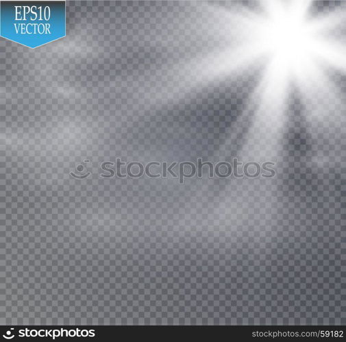 Star and fog or smog on a transparent background. Star on a transparent background.fog.smoke. Vector Illustration