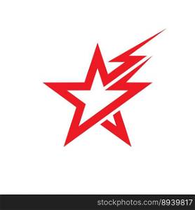 Star and lighting logo vector image
