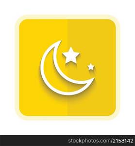 star and moon line icon