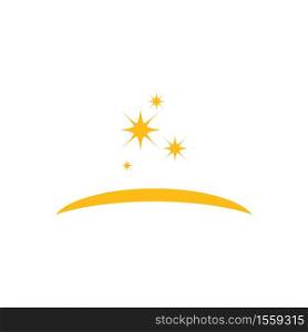 Star and moon logo illustration vector template