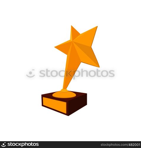 Star award cartoon icon on a white background. Star award cartoon icon
