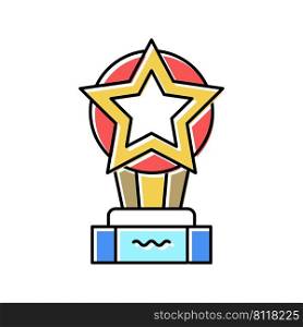star award color icon vector. star award sign. isolated symbol illustration. star award color icon vector illustration