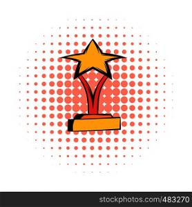 Star award comics icon on a white background. Star award comics icon