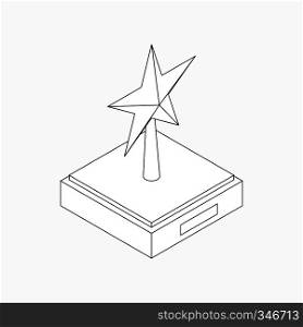 Star award icon in isometric 3d style on a white background. Star award icon, isometric 3d style