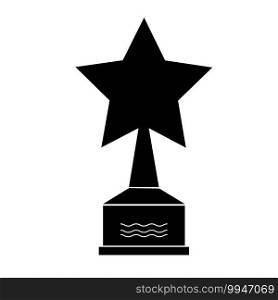 star award icon on white background. flat style. movie medal sign. award symbol. black star award sign.