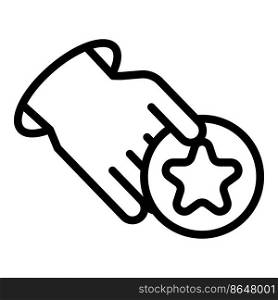Star benchmark icon outline vector. Compare leader. Time unit. Star benchmark icon outline vector. Compare leader