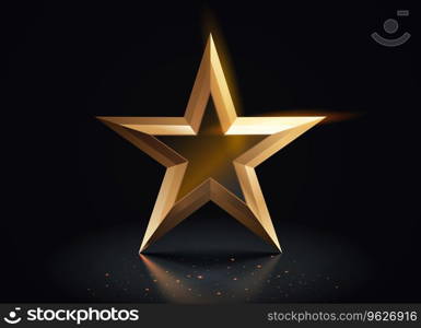 Star best podium award sign, golden object. Vector illustration. Star best podium award sign, golden object. Vector