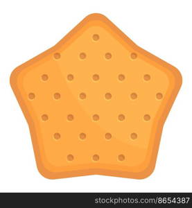 Star biscuit icon cartoon vector. Cracker food. Snack cake. Star biscuit icon cartoon vector. Cracker food