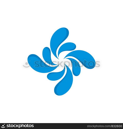 Star blue splash logo template Illustration Design. Vector EPS 10.