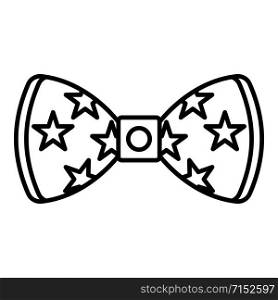 Star bow tie icon. Outline star bow tie vector icon for web design isolated on white background. Star bow tie icon, outline style