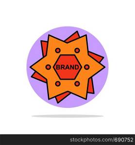 Star, Branding, Brand, Logo, Shape Abstract Circle Background Flat color Icon