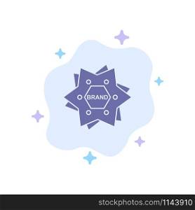 Star, Branding, Brand, Logo, Shape Blue Icon on Abstract Cloud Background