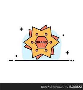 Star, Branding, Brand, Logo, Shape  Business Flat Line Filled Icon Vector Banner Template