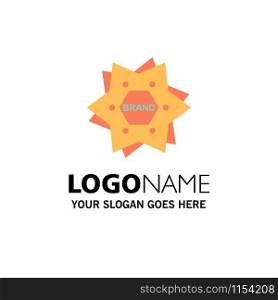 Star, Branding, Brand, Logo, Shape Business Logo Template. Flat Color