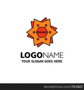 Star, Branding, Brand, Logo, Shape Business Logo Template. Flat Color