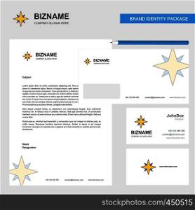 Star Business Letterhead, Envelope and visiting Card Design vector template