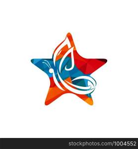 Star Butterfly vector logo design. Beauty salon vector logo creative illustration.