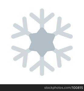 Star centered snowflake, icon on isolated background