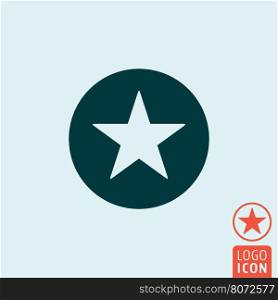 Star circle icon. Star in circle icon. Outline circle with star. Vector illustration