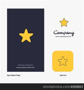 Star Company Logo App Icon and Splash Page Design. Creative Business App Design Elements