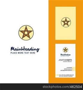 Star Creative Logo and business card. vertical Design Vector