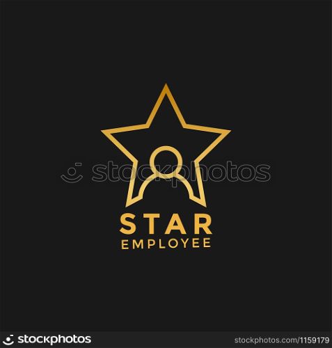 Star employee graphic design template vector illustration isolated. Star employee graphic design template vector illustration