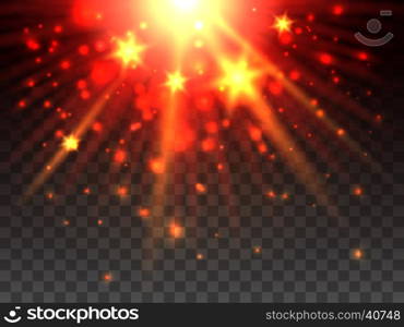 Star explosion on transparent background. Star explosion yellow and orange on transparent background. Vector illustration
