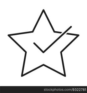 Star favorite sign web icon with tick sign. Vector illustration. Stock image. EPS 10.. Star favorite sign web icon with tick sign. Vector illustration. Stock image.