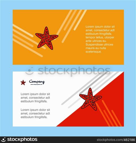 Star fish abstract corporate business banner template, horizontal advertising business banner.