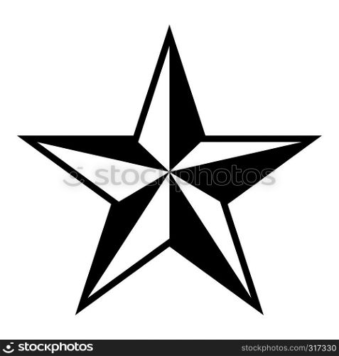 Star five corners Pentagonal star icon black color vector illustration flat style simple image