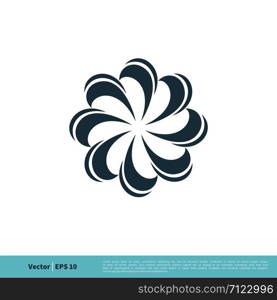 Star Flower Decoration Icon Vector Logo Template Illustration Design. Vector EPS 10.