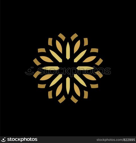 Star Flower Ornamental Pictograph Logo Template Illustration Design. Vector EPS 10.
