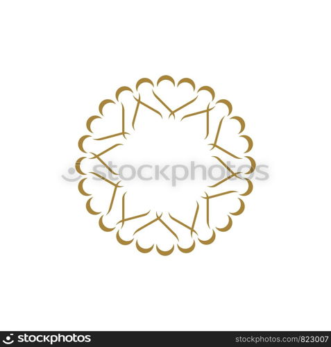 Star Flower Ornamental Sign Logo Template Illustration Design. Vector EPS 10.