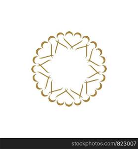 Star Flower Ornamental Sign Logo Template Illustration Design. Vector EPS 10.