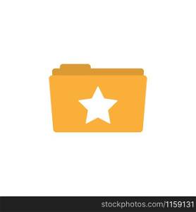 Star folder icon design template vector isolated illustration. Star folder icon design template vector isolated