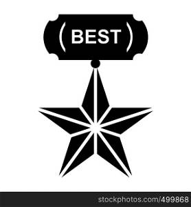 Star for best icon in simple style on a white background . Star for best icon, simple style