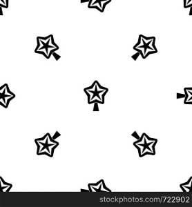 Star for christmass tree pattern repeat seamless in black color for any design. Vector geometric illustration. Star for christmass tree pattern seamless black