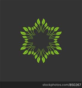 Star Green Leaves Logo Template Illustration Design. Vector EPS 10.