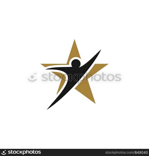 Star Human Shape Logo Template Illustration Design. Vector EPS 10.