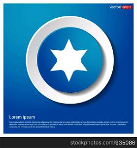 Star Icon Abstract Blue Web Sticker Button - Free vector icon