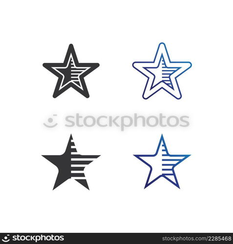 Star icon and logo  Template vector illustration design