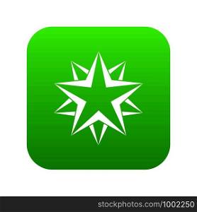 Star icon digital green for any design isolated on white vector illustration. Star icon digital green