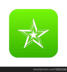 Star icon digital green for any design isolated on white vector illustration. Star icon digital green