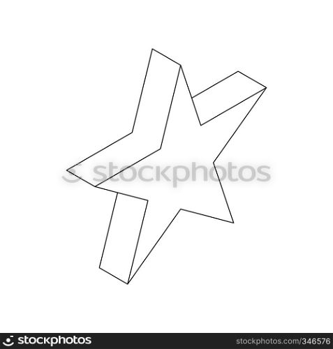 Star icon in isometric 3d style isolated on white background. Star icon, isometric 3d style